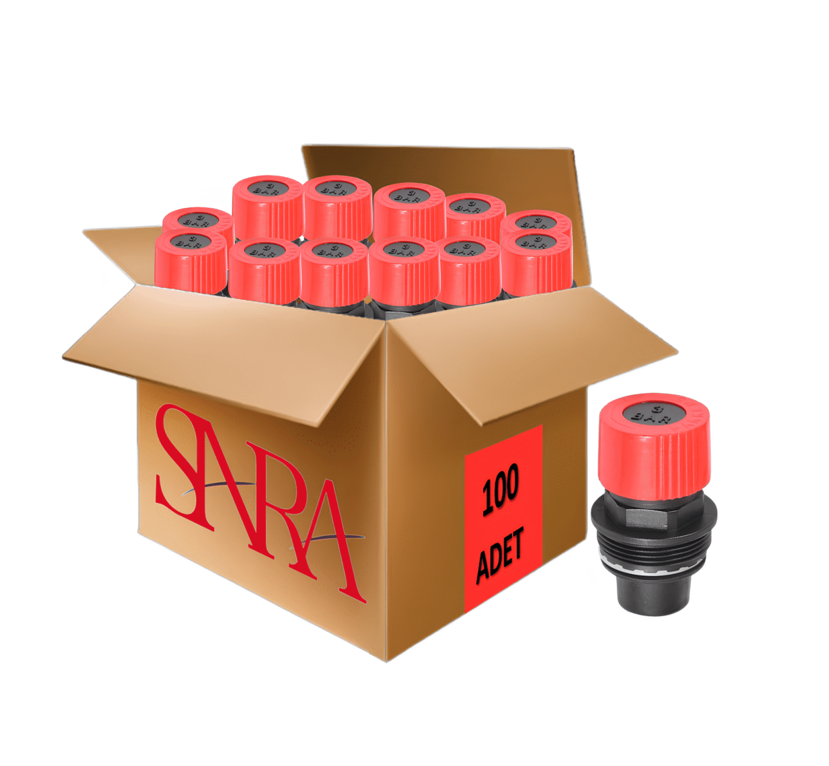 3 BAR UZUN TİP EMNİYET VENTİLİ 100LÜ PAKET